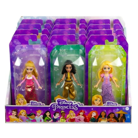 Disney Princess Small Dolls with Sparkling Clothing Inspired by Disney Movies, Posable