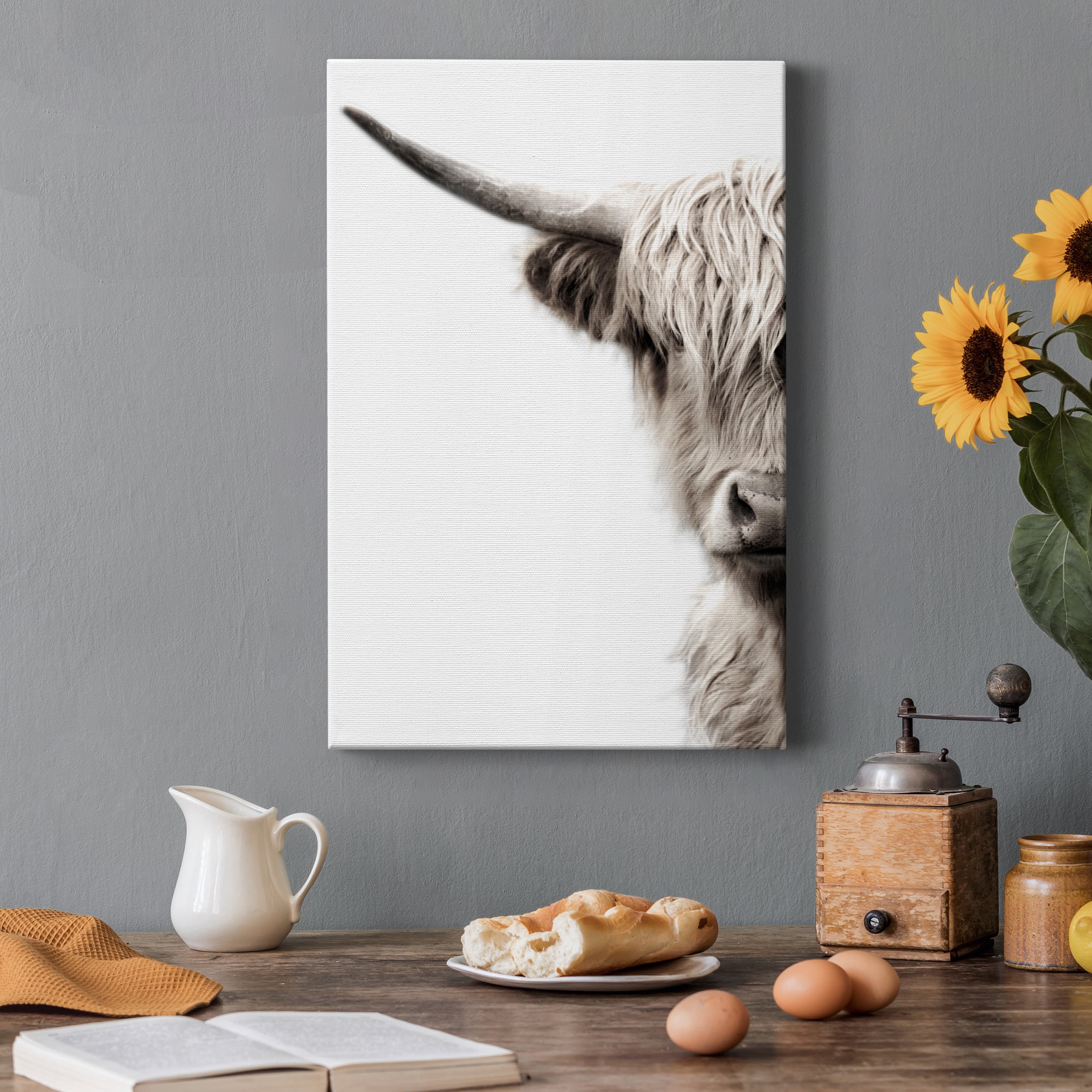 Highland Cattle Premium Gallery Wrapped Canvas - Ready to Hang - 24 x 36