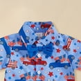 thumbnail image 5 of Splozh Toddler Boy Suit Toddler Boy Short Sets Short Sleeve Button Down Shirts Shorts Suit Dress Clothes with Bow Tie Blue,3-4 Years, 5 of 6