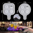 thumbnail image 1 of Molde de bandeja rodante para Resin-2 uds, bandeja para servir vasos de chupito, molde de resina, soporte de silicona para copas de vino de 8 agujeros, molde de fundición epoxi Hs, 1 of 4