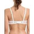 thumbnail image 3 of Deyllo Women Sexy Lace 1/2 Cup Bra See Through Bras Underwire Support Non Padded Unlined White Underwear Bras 34D, 3 of 5