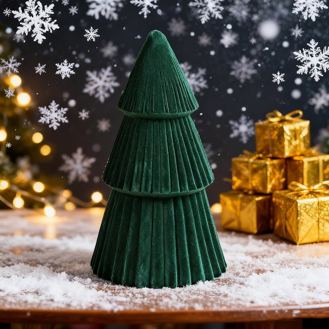 Fwttom Sprayed Resin Christmas Tree Ornaments Desktop Fireplace Decorations