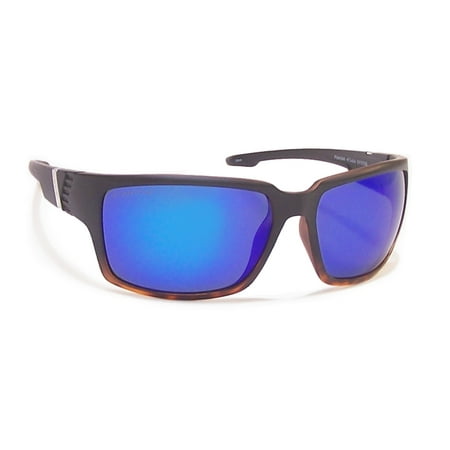 Cobia Performance Polarized Sunglasses - Matte Black-Tortoise/Gray with Blue Mirro