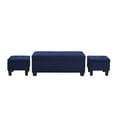 thumbnail image 3 of Picket House Furnishings Everett 3 Piece Storage Ottoman Set in Blue, 3 of 8