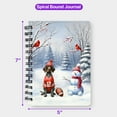 thumbnail image 5 of Hello Winter German Shorthaired Pointer Football Snowman Welcome Snowy Morning Spiral Bound Journal GSP Lover Dog Gift 5x7in Spiral Notebook - 01012, 5 of 5