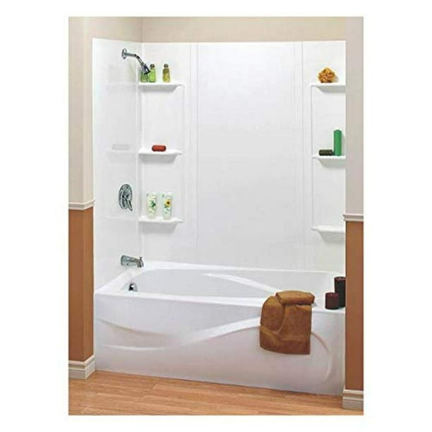 Maax 101604 000 129 5 Piece Bathtub Wall Kit 48 60 In L X 31 W 59 H Polystyrene White Com Maax 101604 000 129 5 Piece Bathtub, What To Use For Tub Surround