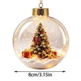 thumbnail image 3 of Fwttom 4" Christmas Ball Clear Light-up Hanging Christmas Tree Decorations Merry Christmas Story Scene Ornaments for Xmas Tree & Holiday Gifts, 3 of 7