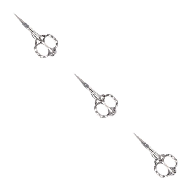 Speravity Tijeras profesionales de costura y costura de acero inoxidable para corte de precisión, tijeras de sastre, flor plateada Type1 NO1