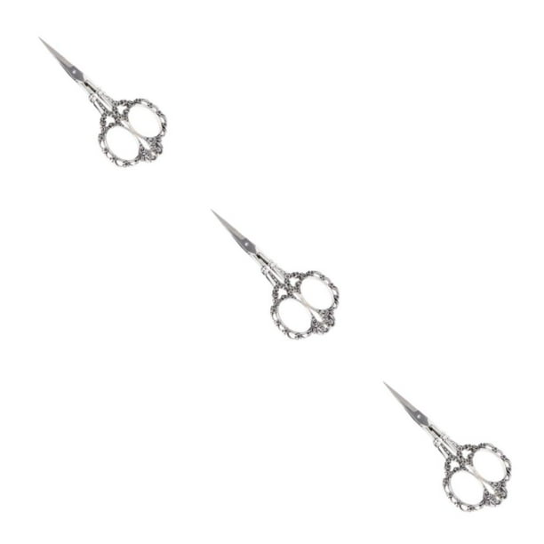 Speravity Tijeras profesionales de costura y costura de acero inoxidable para corte de precisión, tijeras de sastre, flor plateada Type1 NO1