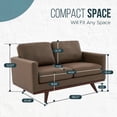 thumbnail image 6 of LeisureMod Chester Modern Faux Leather Loveseat in Taupe Leather, 6 of 10