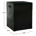 thumbnail image 3 of SAFAVIEH Deidara Outdoor Patio Concrete Accent Stool, Black, 3 of 11