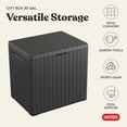 thumbnail image 5 of Keter City Outdoor 30 Gallon Durable Resin Outdoor Deck Box for Storage Organization, Gray, 5 of 16