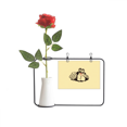 thumbnail image 1 of China Red Education Promotion textiles Botella de decoración de jarrones colgantes de flores rosas artificiales, 1 of 3