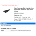 thumbnail image 2 of Right Passenger Side Fog Light Cover - Compatible with 2013 - 2015 Nissan Altima 2014, 2 of 2