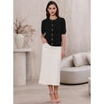 thumbnail image 4 of DARING DIVA Women's Elegant Lightweight Button Down Cardigan Sweater XL Black, 4 of 6