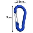 thumbnail image 3 of POINTERTECK 6Pcs Climbing Buckles Rustproof Smooth Edge Anti Fade Gourd Shape Aluminum High Hardness Bright Color Carabiners for Travel, 3 of 10