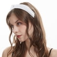 thumbnail image 3 of ZOUYUE 4PCS Knotted Headbands - Non Slip Wide Fashion Head Bands for Women and Girls - Black and White Top Knot Accessories, 3 of 8