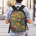thumbnail image 5 of Salouo Humming Bird Print Travel Laptop Backpack,17Inch Casual Bag with Side Pockets for Men & Women Stylish Daypack for Weekender/Business/Hiking-One Size, 5 of 6