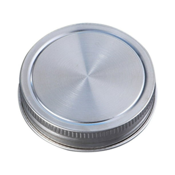 EeaseMX Tapa de acero inoxidable para tarro de cristal, práctica y hermética, con junta de silicona para cocina y hogar.