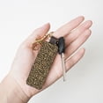 thumbnail image 4 of Wukai Leopard Print Print Leather Car Keychain, Universal Key Fob Keychain, Leather Key Chain Holder for Men and Women,360 Degree Rotatable, 4 of 5