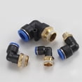 thumbnail image 2 of 10 Pcs PL Hose OD M5 1/8'' 1/4'' 3/8'' 1/2'' -4 6 8 10 12mm Pneumatic Male Elbow Connector Tube Air Push In Fitting ,Long Lasting, 2 of 2