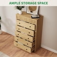 thumbnail image 3 of 5 Drawer Dresser, 31.5" Wide Fluted Chest of Drawers, Modern Wooden Nightstand Storage Cabinet for Kids Room, Hallway, Living Room, 3 of 6