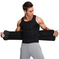 thumbnail image 5 of Chaleco de neopreno para hombre para entrenamiento de cintura, chaleco ajustable para entrenamiento corporal con cremallera doble, 5 of 5