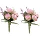 thumbnail image 1 of Rose Boutonniere Ojales Corsage Novio Artificial Rose Wedding Flowers Broche Prom Party Suit Decoración, Paquete de 2, Pink Sincero Hogar, 1 of 4
