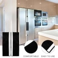 thumbnail image 3 of MasteelfCA 2Pcs Refrigerator Handle Covers Set Creative Soild Color Design Door Handle Protective Kitchen Appliance Covers (Black), 3 of 5