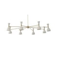 thumbnail image 4 of 8 Light Large Stilnovo Style Raw Brass chandelier light Fixture, 4 of 9