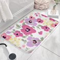 thumbnail image 3 of Pioneer Flower Floral Print Flannel Non Slip Door Rugs,Washable Door Mats Indoor,Decorative Door Mats,Dirt-Resistant and Absorbent Doormat for Entrance,Bedroom,Kitchen,Bathroom,31.5"x17", 3 of 4