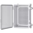 thumbnail image 1 of Caja de conexiones Gratury Caja de plástico impermeable IP67 para proyectos eléctricos Cubierta gris con bisagras Incluye placa de montaje y soporte de pared 370??70??50 mm (14.6"??0.6""??.9""), 1 of 6