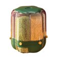 thumbnail image 1 of LCXmlly Rice Can Rice Container 360 Degree Rotation Removable Top Cover Large Capacity Clear proof 6 Compartment Beans Rice Barley Grain, 1 of 8
