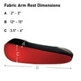 thumbnail image 3 of FH Group FH1051RED Flat Cloth Fabric Red Armrest Cover Semi-Universal Fit, One Pair, 3 of 3