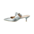thumbnail image 2 of Stuart Weitzman Solange Leather Mule, 9, Silver, 2 of 5