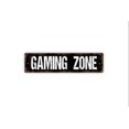 thumbnail image 1 of (Metal de aluminio) Letrero de zona de juegos Arcade Man Cave Media Videojuegos TV Decoración estilo granja Letrero de metal rústico para calle o placa con nombre para puerta Tamaño: 4 x 16 pulgadas, 1 of 4
