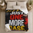 thumbnail image 5 of True Crime Mystery Just One More Case Grunge, Festive Holiday Scene, Warm Flannel Blanket for Living Room and Reading Nook, Art Lovers Housewarming Gift, Festive Home Decor, 5 of 9
