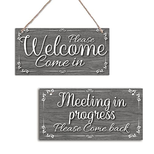 ショップサイン　Welcome／CLOSED Natural Wood Open and Closed Store Business Sign 