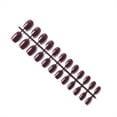 thumbnail image 3 of Vogacara 24 piezas de uñas postizas de ataúd resistentes a los arañazos de bailarina corta coloridas uñas acrílicas artificiales de color sólido DIY Juegos de manicura 12 púrpura Vogacara CE011412-12, 3 of 4