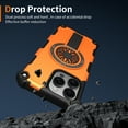 thumbnail image 6 of Sleektime for iPhone 12 Pro / 12 6.1" Case, [Compatible with Magsafe], [Military-Grade Protection], [with Four Corner Guard] Shockproof Magnetic Armor Phone Case Built-in Hidden Kickstand,Orange, 6 of 7