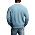 thumbnail image 3 of OIOLOYJM Mens Waffle Shirt Casual Henley Workout Golf Shirts Long Sleeve Knit T-Shirt Trendy Dressy Soft Quarter Zip Pullover Tees Light Blue 3XL, 3 of 4