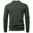 thumbnail image 3 of Betivan Men's Solid Color Long Sleeve Sweater Shirt, Half-Button Turndown Collar Knitted Top, Basic Button Tees Stylish Tops Golf Casual Versatile Layering Sweater, 3 of 8