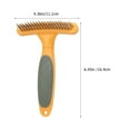 thumbnail image 2 of LOLIPPYY Orange Plastic Dog Detangler Brush for Pets, 1 Pack - Easy and Gentle Grooming Tool for Dogs and Cats, 2 of 7