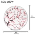 thumbnail image 3 of Round Tablecloth 60*60 Inches Round Tablecloth Outdoor Style Tablecloth With Umbrella Holes Tablecloth Outdoor Suitable For Kitchens and Dining Rooms Pink Cherry Blossom, 3 of 8