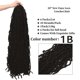 thumbnail image 3 of Extensiones de cabello sintético suave pre-enrollado de 76 cm (30 pulgadas) para trenzas tipo Faux Locs, paquete de 6 unidades, color negro natural 1B., 3 of 5