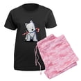 thumbnail image 5 of CafePress - Kiniart Candy Cane Westie Women's Dark Pajamas - Women's Short Sleeve Print T-Shirt and Pants Dark Cotton Pajama Set, 5 of 7