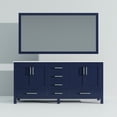 thumbnail image 4 of 72 In. W X 22 D Navy Blue Bathroom Vanity With White Quartz Top & 28 Mirror - Soft Close, 2 Cabinets, 6 Drawers, Open Shelf For Extraordinary Storage, Scratch And Stain Double Bath Surface, Two Six, 4 of 7