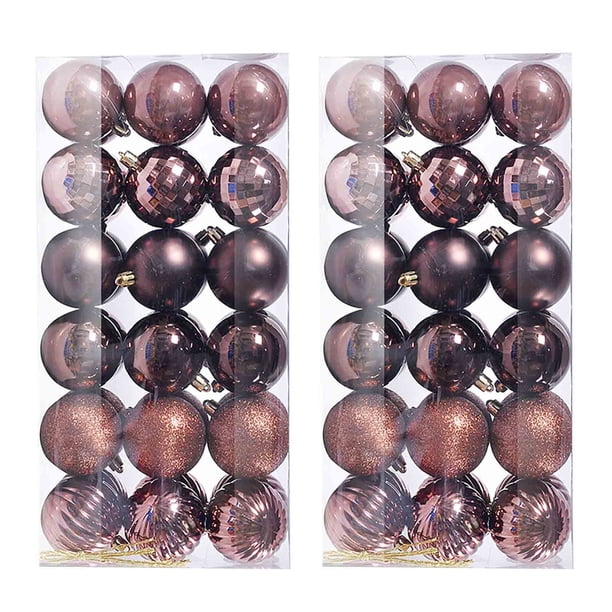 Xihbxyly 72 Bolas de Navidad para Árbol de Navidad, Adornos Colgantes para Fiestas En Casa, Decoración de 4 Cm