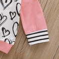 thumbnail image 6 of NZRVAWS Baby Girls Outfits Long Sleeve Heart Print Splice Hoodie Top +Elastic Pants 2Pcs Clothes Set 12-18 Months,Pink, 6 of 7