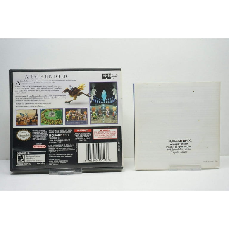 Nintendo DS ファイナルファンタジー　Ⅲ Ⅳ Ⅻ Final Fantasy Ⅲ Ⅳ Ⅻ The 4 Heroes of Light 4 set Nintendo
